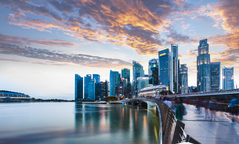 Singapore Skyline at Marina Bay