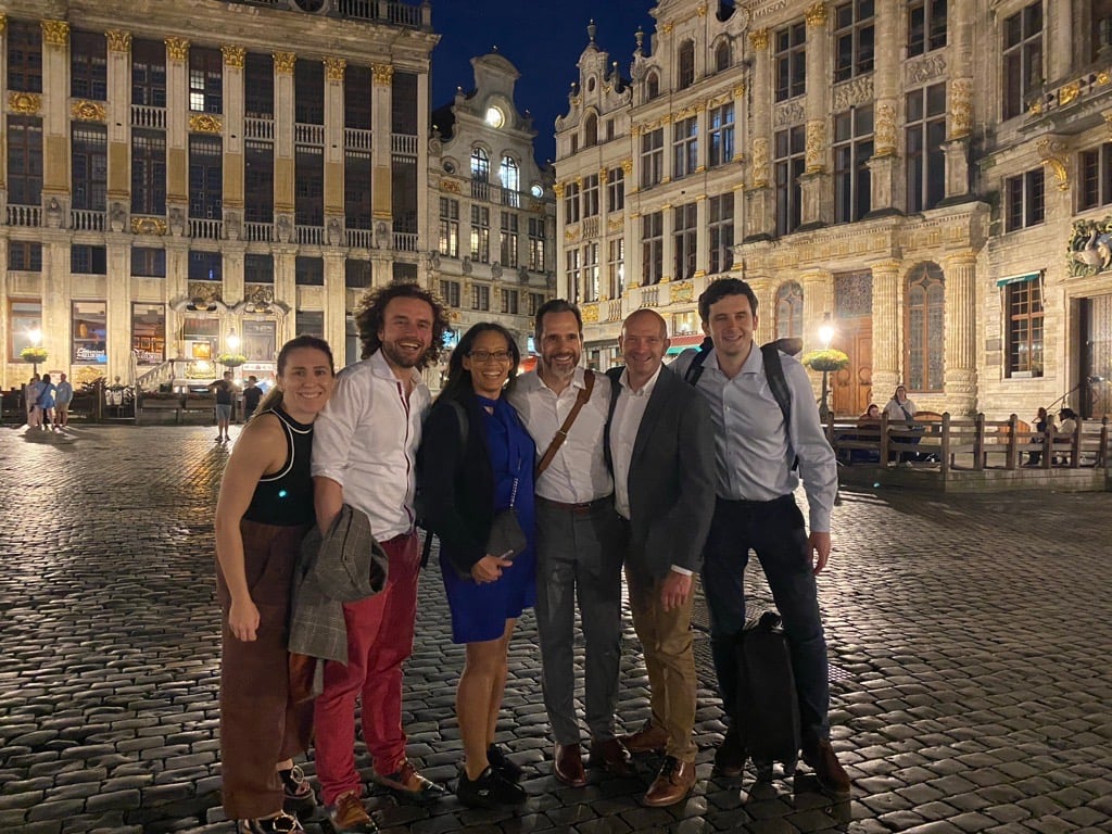 Deminor knights at Brussels Grand Place